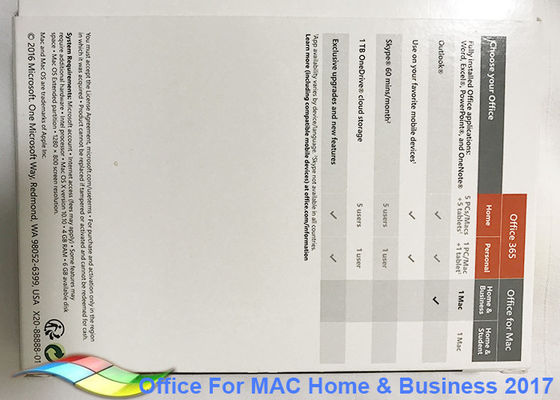 China Echtes Office Home und Geschäft 2016 für Mac-Download online aktivieren fournisseur