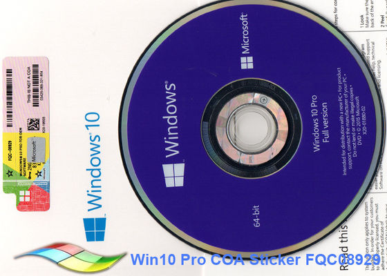 China 64bit Microsoft Windows 10 aktivieren Pro-Soem-Aufkleber online Soem Dvd Windows-10 fournisseur