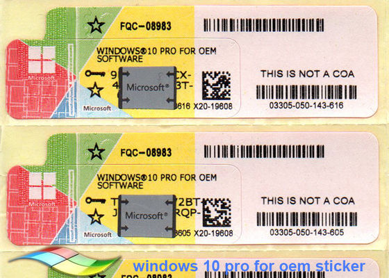 China 100% Vorlagen-Windows 10 aktivieren Pro-COA-Aufkleber online FQC-08983 fournisseur