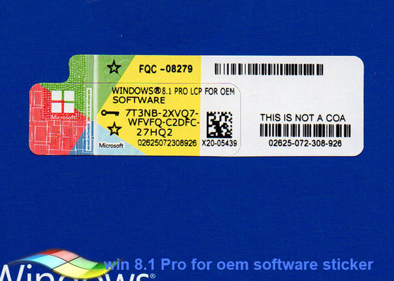 China Volle Version FQC-08279, Windows Coa-Aufkleber Microsoft Windowss 8,1 fournisseur