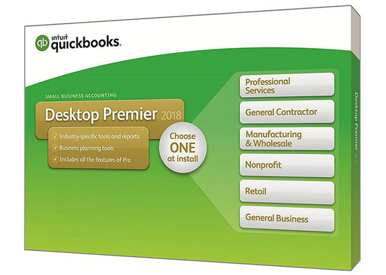 China Ursprünglicher Quickbooks Tischplattenpremier Intuit 2017 mit Industrie-Ausgabe Quickbooks-Buchhaltungs-Software fournisseur