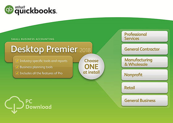 China 100% echter QuickBooks Premier 2018 Desktop-2017 mit Benutzer der Industrie-Ausgaben-5 fournisseur