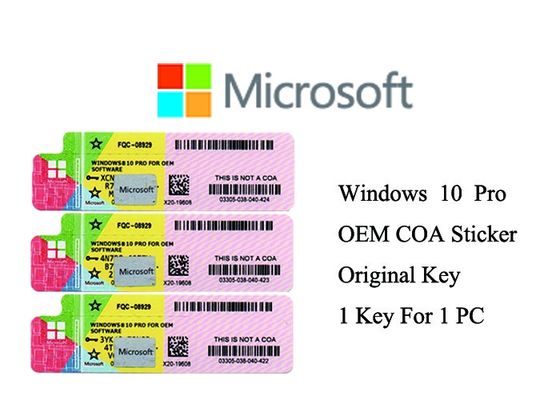 China 100% echtes Windows 10 Produkt-volle Schlüsselversion online aktivieren multi Sprache, Windows 10 Procoa-Aufkleber fournisseur