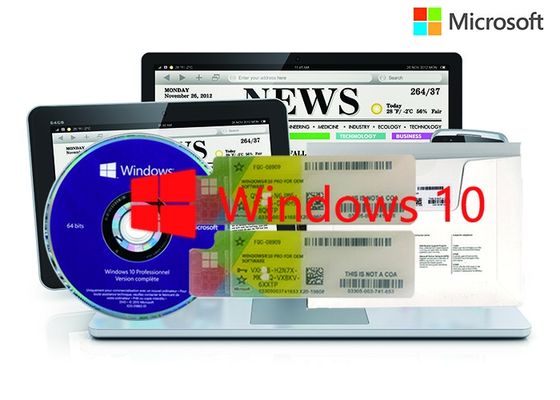 China Optionales Sprachen-64bit/32bit OS 100% echter Windows 10 Pro-COA-Aufkleber-on-line-Aktivierung fournisseur
