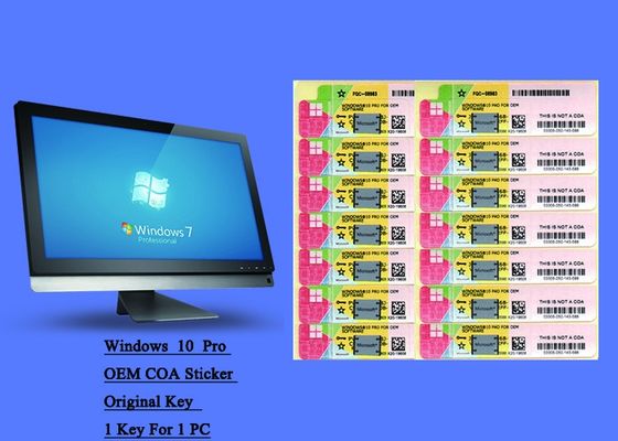 China ITALIENER Windows 10 Procoa-Aufkleber-on-line-Aktivierung echtes kundengerechtes FQC fournisseur