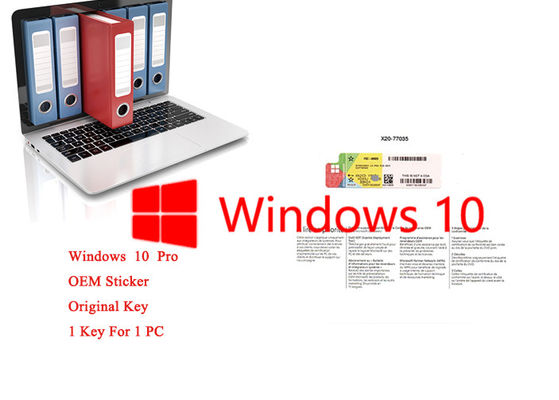 China Ursprüngliche Microsoft Windows 10 aktivieren Pro-Soem, das französische DVD COA-Lizenz 64bit online verpackt fournisseur