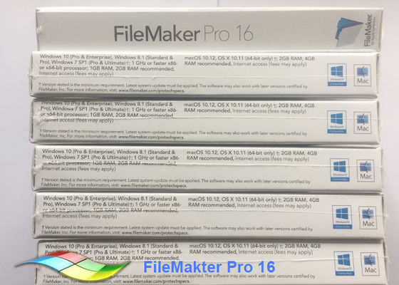 China Pro- 16 Upg FPP Vorlage Filemaker Pro-Windows Software FileMaker Paket-100% fournisseur