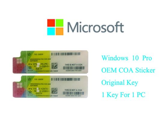 China Microsoft Windows 10 Vorlagenprodukt-Schlüssel 100% ursprüngliche on-line-- aktivieren multi Prolizenz-Aufkleber Sprach-Windows 10 fournisseur