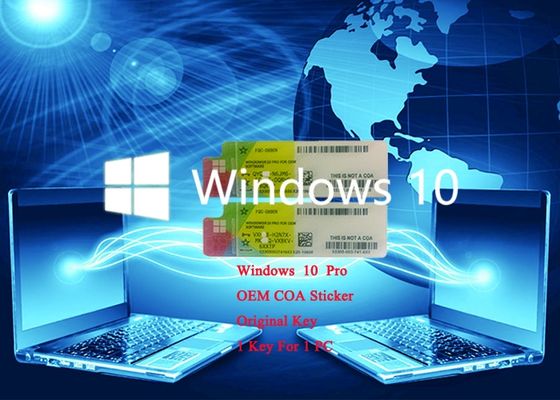 China Optionale Version Windows 10 Pro-COA X20 echte Systeme des Aufkleber-Produkt-Schlüssel-64Bit fournisseur