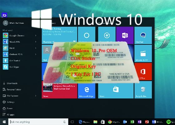 China Echtes Produkt-Schlüsselaufkleber Soem-Schlüssel-Lizenz Coa-Lizenz-Aufkleber-Windows 10 fournisseur